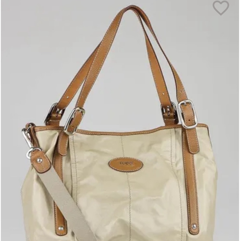 Vintage Tod's Coated Canvas G-Bag Medium Sacca Tote.